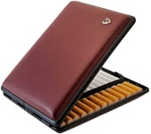 stor cigaretetui ægte læder